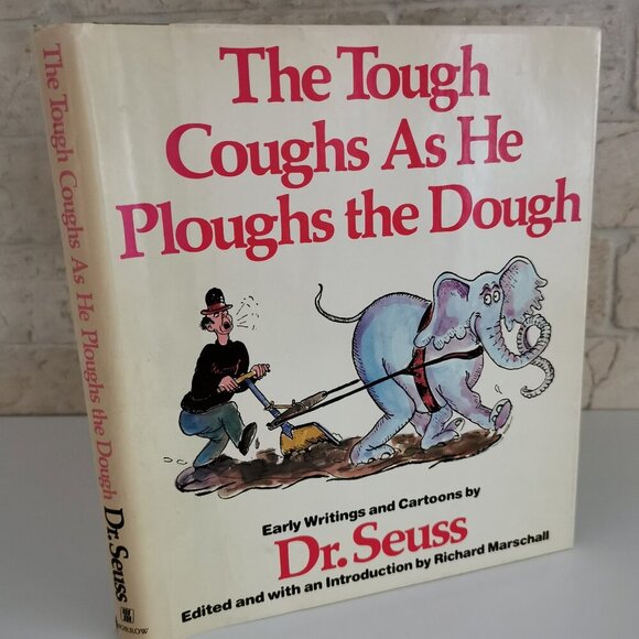 1987 The Tough Coughs as He Ploughs the Dough Book Vintage Early Seuss Marschall - Picture 1 of 10